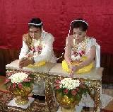 Couple getting married in Thailand